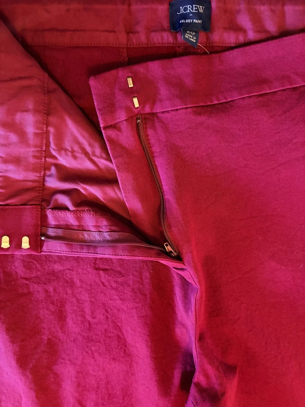 J. Crew Burgundy Ankle Pants - Picture 4 of 4